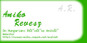 aniko revesz business card